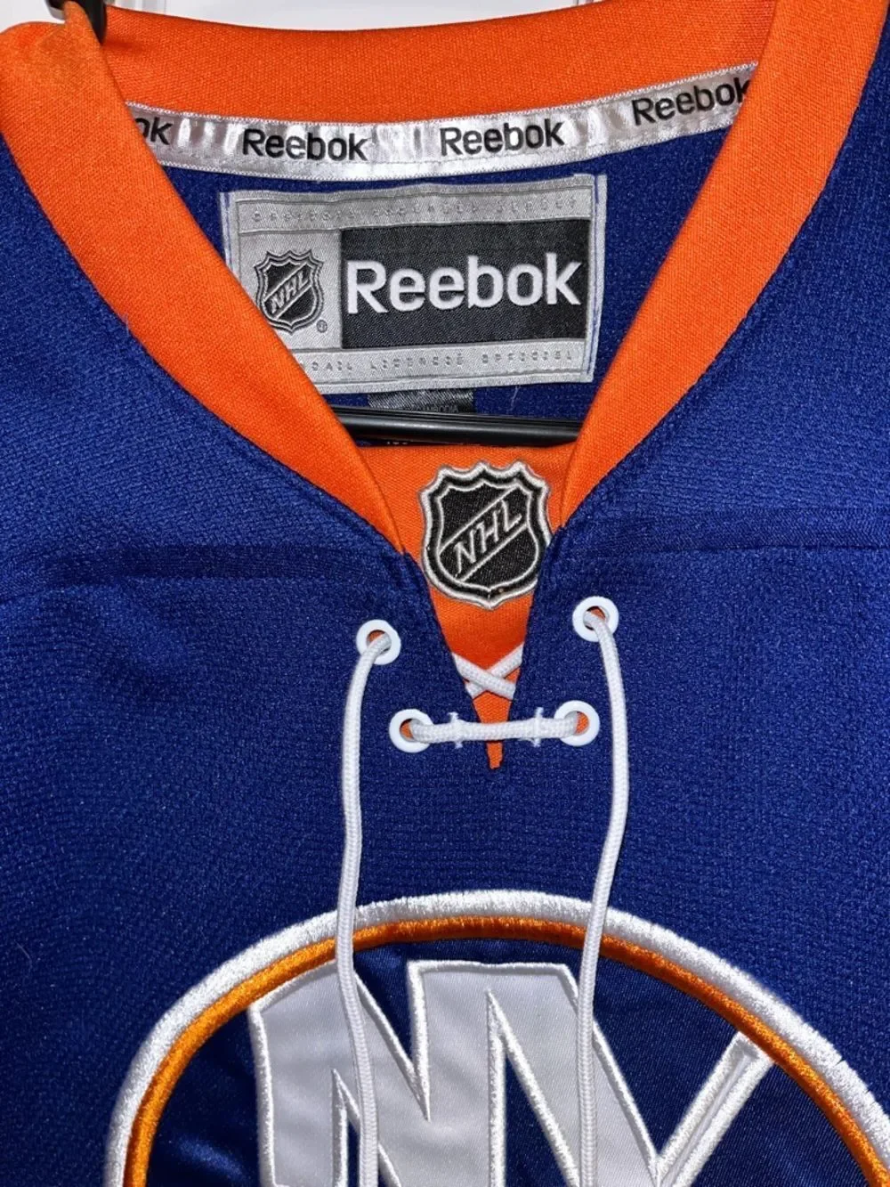 Reebok Blue White New York Islanders NHL vintage youth Kids jersey s/m